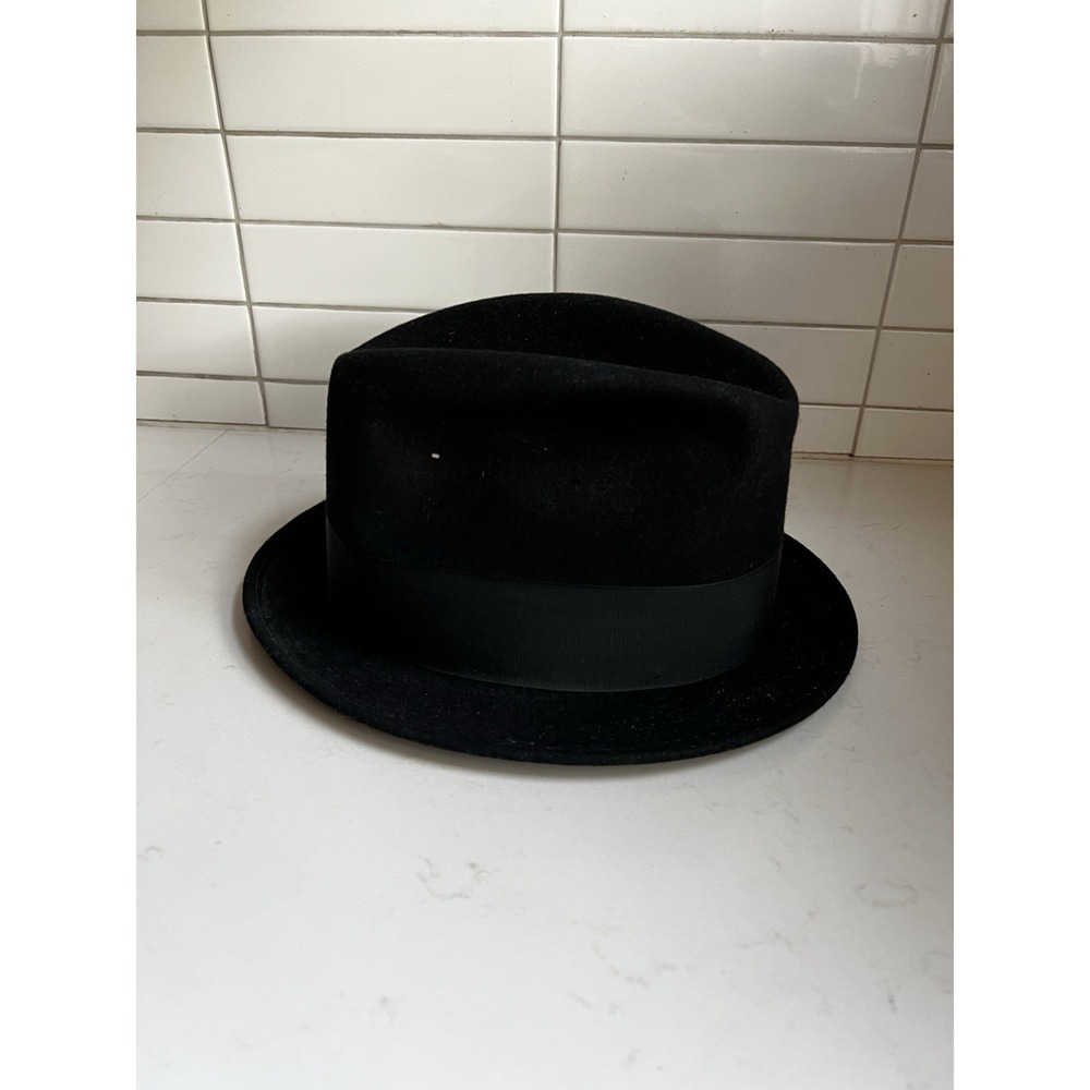 Goorin Bros. Fedora Hat "The Doctor" Black Large w/ Feathers - Picture 10 of 13